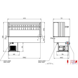 ПРИЛАВОК ХОЛОД. ENOFRIGO DOGE WALL 1400 RF ВСТР. A1DOGEKWRF14P/X ЦВЕТ 608