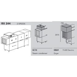 МАШИНА ПОСУДОМОЕЧНАЯ DIHR RX 244 SX+DDE+DR69+SC10