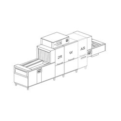 МАШИНА ПОСУДОМОЕЧНАЯ DIHR QX 246 DX+DDE+DRF70+HRF10+SAN/3 ЧАСТИ