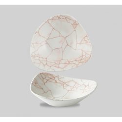 Салатник треугольный 0,60л d23,5см, без борта, цвет Kintsugi Coral, KTAMTRB91