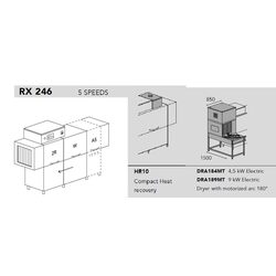 МАШИНА ПОСУДОМОЕЧНАЯ DIHR RX 246 SX+DDE+DRA189MT+HR10+SAN