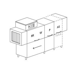 МАШИНА ПОСУДОМОЕЧНАЯ DIHR RX 184 SX+DDE+DR69+HR10/ДЕЛЕНИЕ 2 ЧАСТИ