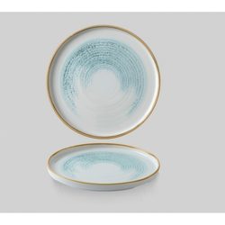 Тарелка мелкая CHEFS 21см, с бортом, цвет Aquamarine, Studio Prints Homespun Accents HAAMWP211