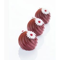 Форма для пирожных "Twist" d 62 h 55 mm, 6 ячеек, силикон 30SIL506