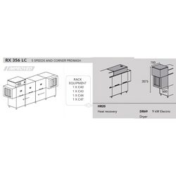 МАШИНА ПОСУДОМОЕЧНАЯ DIHR RX 356 LC SX+DDE+HR20+DR69