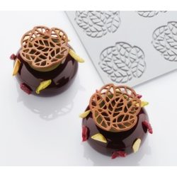 Форма силиконовая PAVODECOR для декора. "Листья 2" d50мм h2мм, 2,1мл, 15 ячеек PR002