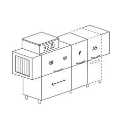 МАШИНА ПОСУДОМОЕЧНАЯ DIHR RX 184 SX+DDE+DR94+HR10