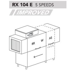 МАШИНА ПОСУДОМОЕЧНАЯ DIHR RX 104 E SX+DDE+DR64+HR10