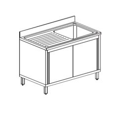 ВАННА МОЕЧНАЯ APACH CHEF LINE LS127-55LWSD