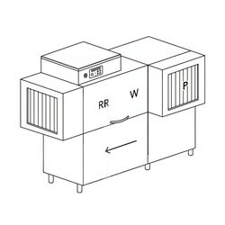 МАШИНА ПОСУДОМОЕЧНАЯ DIHR RX 184 LC SX+DDE