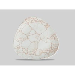 Тарелка мелкая треугольная 22,9см, без борта, цвет Kintsugi Coral, KTAMTR9 1