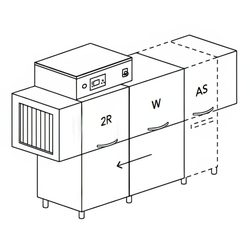 МАШИНА ПОСУДОМОЕЧНАЯ DIHR RX 246 DX+DDE+DRA189MT+HR10+SAN