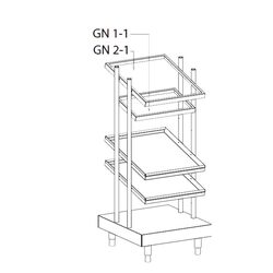 ДИСПЕНСЕР ДЛЯ КОНТЕЙНЕРОВ И СТАКАНОВ APACH CHEF LINE LDCG76