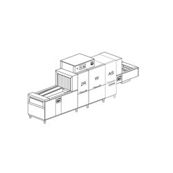 МАШИНА ПОСУДОМОЕЧНАЯ DIHR QX 246 SX+DRF70+XP/2 ЧАСТИ