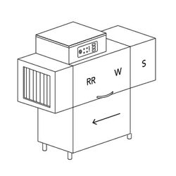 МАШИНА ПОСУДОМОЕЧНАЯ DIHR RX 144 SX+DDE+XP+DR64