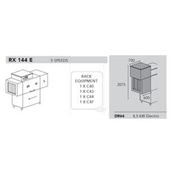 МАШИНА ПОСУДОМОЕЧНАЯ DIHR RX 144 DX+DDE+XP+DR64/ДЕЛЕНИЕ 2 ЧАСТИ