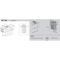 МАШИНА ПОСУДОМОЕЧНАЯ DIHR RX 104 DX+DDE+HR10+DR69/ДЕЛЕНИЕ 2 ЧАСТИ