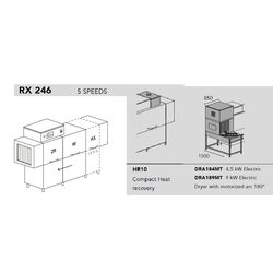 МАШИНА ПОСУДОМОЕЧНАЯ DIHR RX 246 SX+DDE+DRA189MT+HR10+SAN