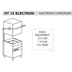 МАШИНА ПОСУДОМОЕЧНАЯ DIHR HT 12 ELECTRON+PS+СПЕЦ. НОЖКИ МОРСКАЯ ВЕРСИЯ 220В/60ГЦ/3Ф БЕЗ НЕЙТРАЛИ